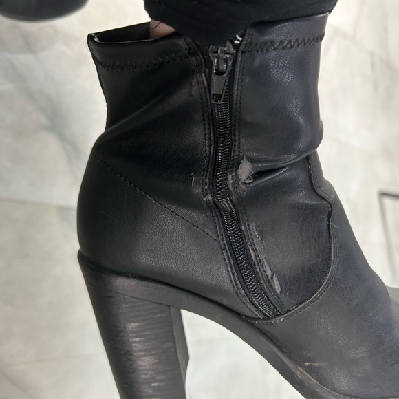 Black, 3 inch heel, booties - Picture 3 of 3